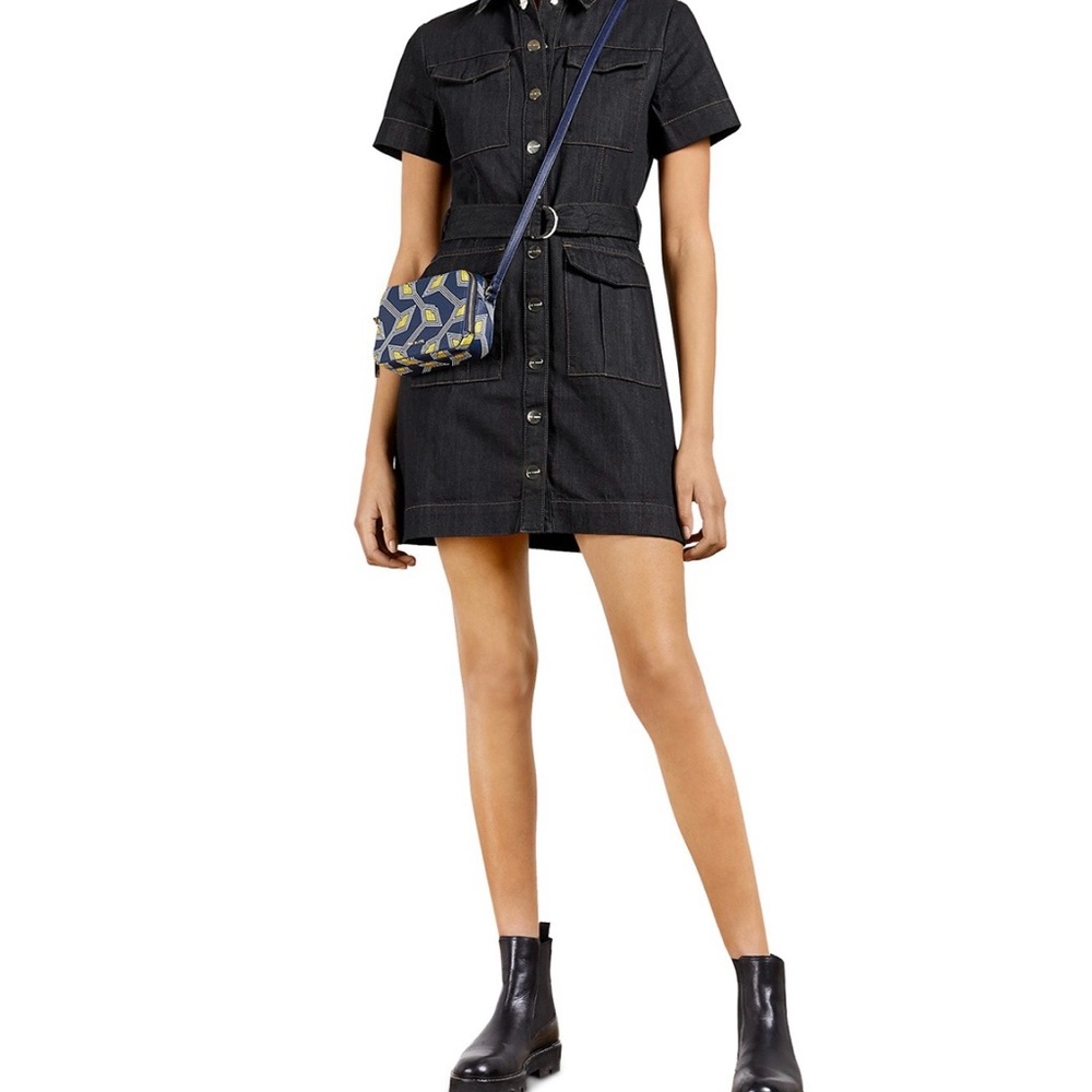 Ted Baker dark Denim Belted Jumpsuit dress
